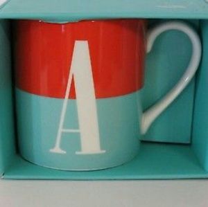 New Kate Spade What's In A Name Letter A Mug